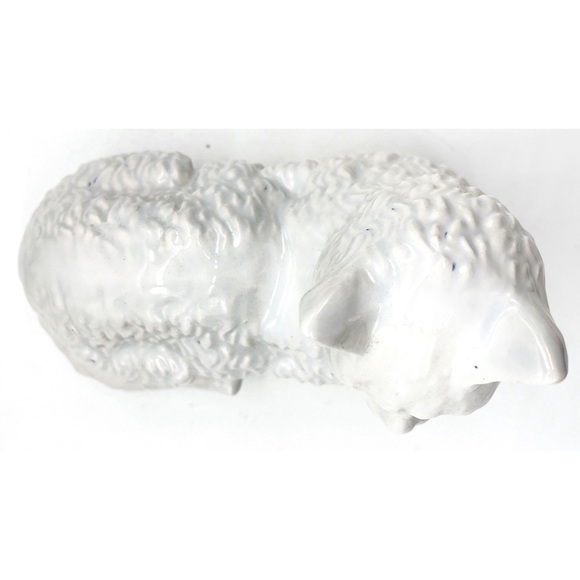 Vintage Large Ceramic Cat  Statue Figurine White Persian Cat MCM 7.5" - Picture 6 of 6